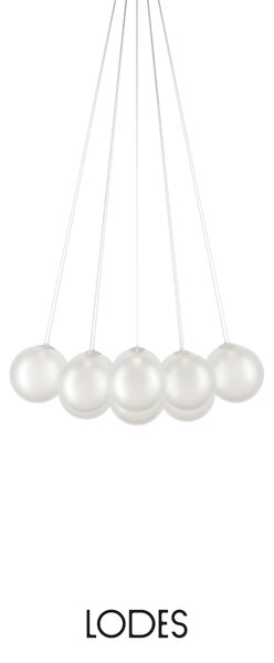 Lodes Designové závěsné LED svítidlo RANDOM CLOUD, 14x ø23cm, š. 103 cm, CRI90 Barva: Sněhově bílá, Teplota světla: 2700K - teplá bílá