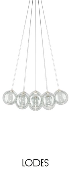 Lodes Designové závěsné LED svítidlo RANDOM CLOUD, 14x ø23cm, š. 103 cm, CRI90 Barva: Sněhově bílá, Teplota světla: 2700K - teplá bílá