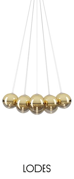 Lodes Designové závěsné LED svítidlo RANDOM CLOUD, 14x ø23cm, š. 103 cm, CRI90 Barva: Sněhově bílá, Teplota světla: 2700K - teplá bílá