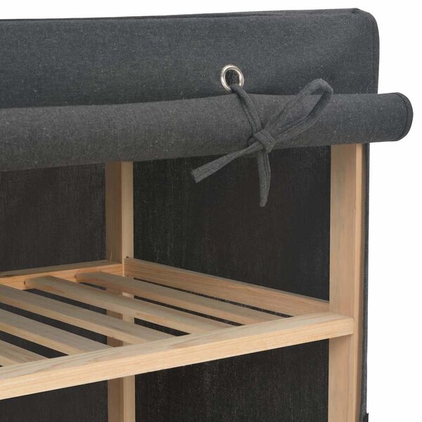 Šatní skříň šedá 135 x 40 x 170 cm textil 248197