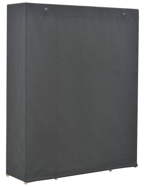 Šatní skříň šedá 135 x 40 x 170 cm textil 248197