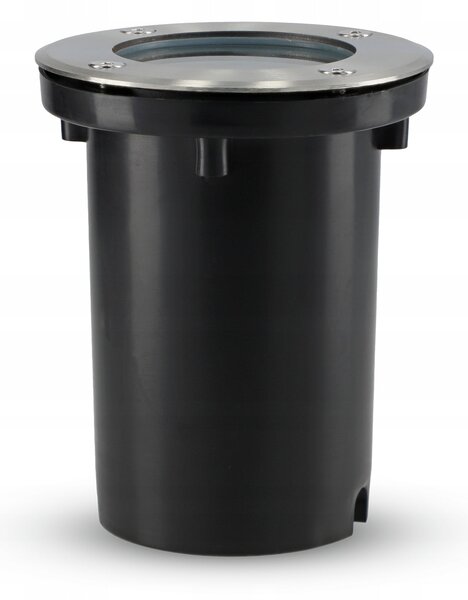Stříbrné pojezdové svítidlo GU10, IP68, 105 × 128 mm