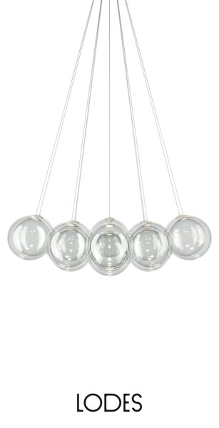 Lodes Designové závěsné LED svítidlo RANDOM CLOUD, 14x ø28cm, š. 125 cm, CRI90 Barva: Transparentní, Teplota světla: 2700K - teplá bílá