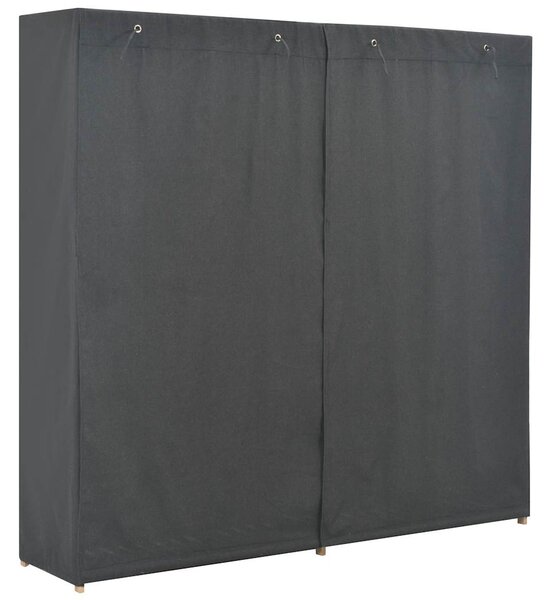 Šatní skříň šedá 173 x 40 x 170 cm textil 248199