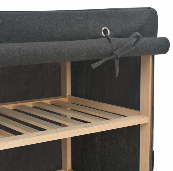 Šatní skříň šedá 200 x 40 x 170 cm textil 248201