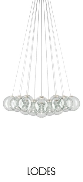 Lodes Designové závěsné LED svítidlo RANDOM CLOUD, 19x ø23cm, š. 115 cm, CRI90 Barva: Sněhově bílá, Teplota světla: 2700K - teplá bílá