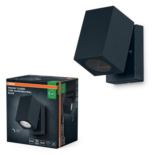 LEDVANCE venkovní nástěnné svítidlo Endura Classic Cube Adjustable GU10 220-240 V černé