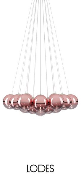 Lodes Designové závěsné LED svítidlo RANDOM CLOUD, 19x ø23cm, š. 115 cm, CRI90 Barva: Sněhově bílá, Teplota světla: 2700K - teplá bílá