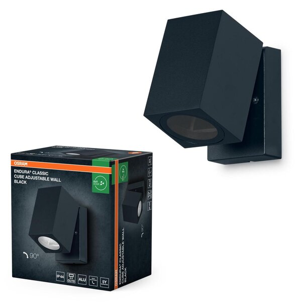 LEDVANCE venkovní nástěnné svítidlo Endura Classic Cube Adjustable GU10 220-240 V černé