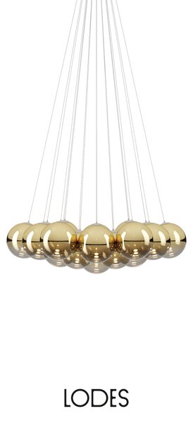 Lodes Designové závěsné LED svítidlo RANDOM CLOUD, 19x ø23cm, š. 115 cm, CRI90 Barva: Sněhově bílá, Teplota světla: 2700K - teplá bílá