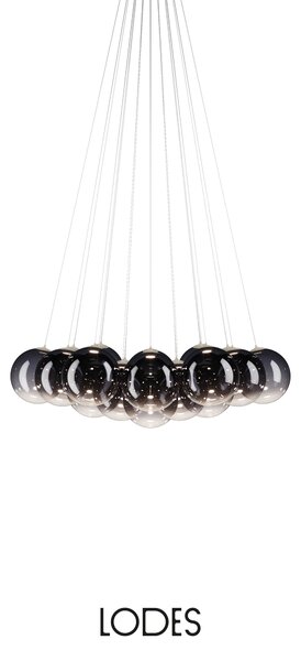 Lodes Designové závěsné LED svítidlo RANDOM CLOUD, 19x ø23cm, š. 115 cm, CRI90 Barva: Sněhově bílá, Teplota světla: 2700K - teplá bílá