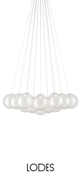 Lodes Designové závěsné LED svítidlo RANDOM CLOUD, 19x ø23cm, š. 115 cm, CRI90 Barva: Sněhově bílá, Teplota světla: 2700K - teplá bílá