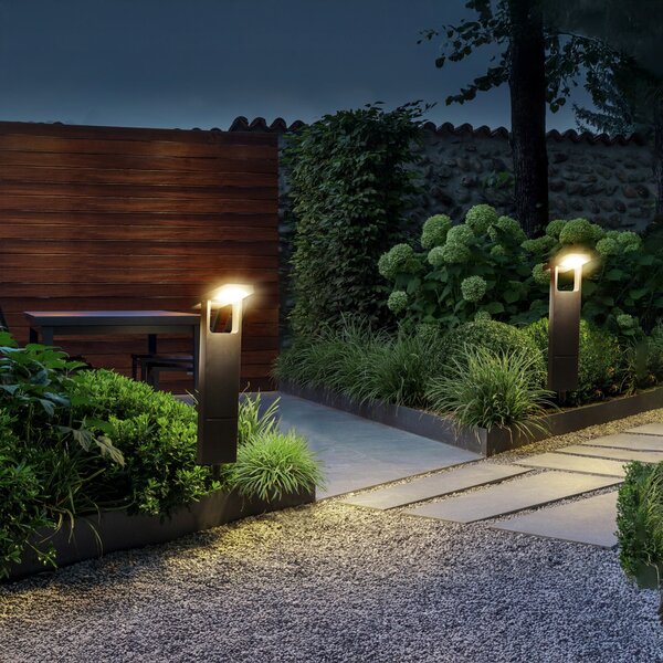 LED solární zápichové svítidlo 3000 K, teplá bílá, IP54, šířka 12 cm
