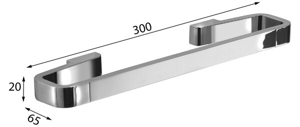 Gedy Sapho, SAMOA držák ručníků 300x65mm, černá chrom