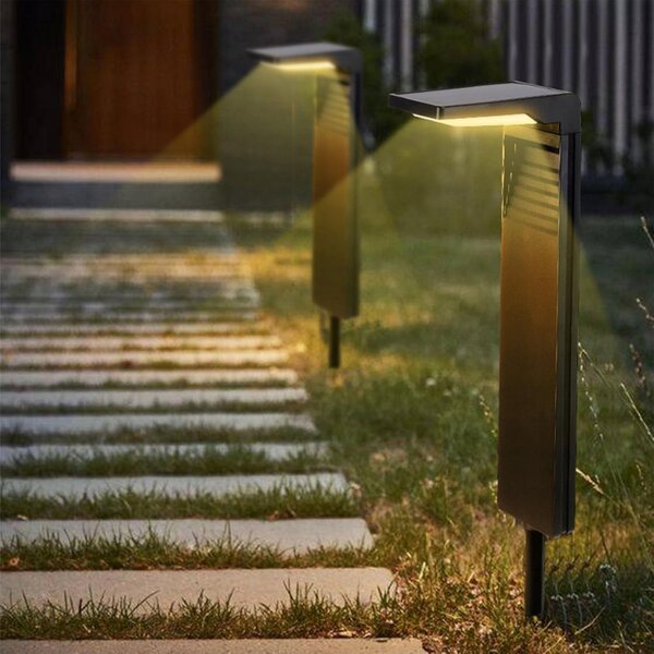 LED solární zápichové svítidlo 3000 K, teplá bílá, IP54, šířka 9 cm