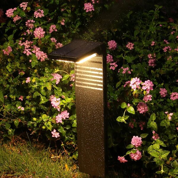 LED solární zápichové svítidlo 3000 K, teplá bílá, IP54, šířka 9 cm
