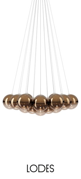 Lodes Designové závěsné LED svítidlo RANDOM CLOUD, 19x ø23cm, š. 115 cm, CRI90 Barva: Sněhově bílá, Teplota světla: 2700K - teplá bílá