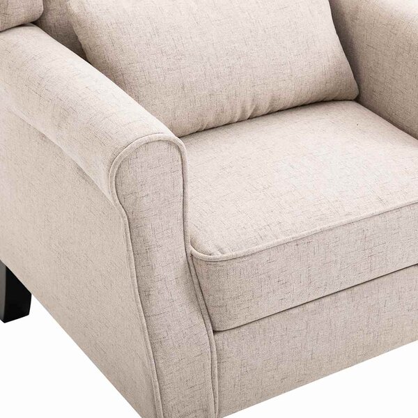 Křeslo béžové textil 248614