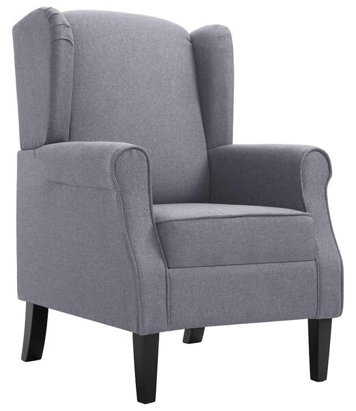 Křeslo tmavě šedé textil 248616