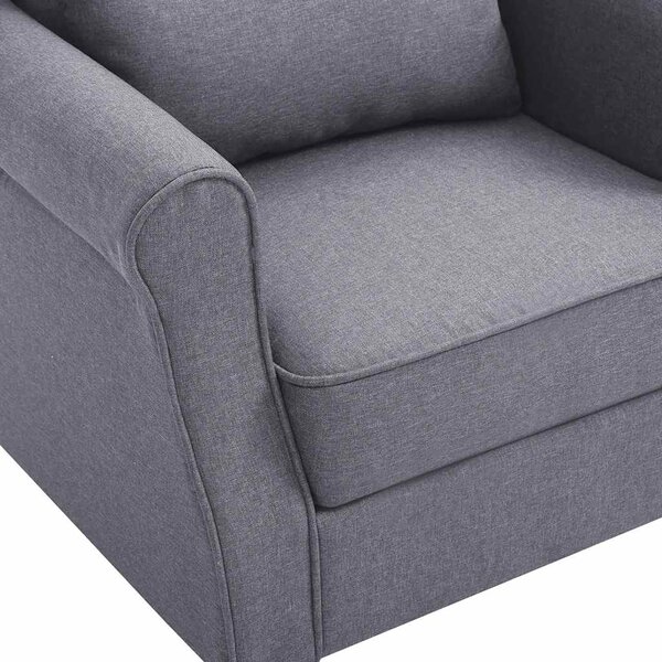 Křeslo tmavě šedé textil 248616