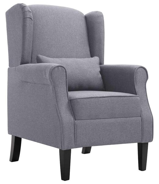 Křeslo tmavě šedé textil 248616