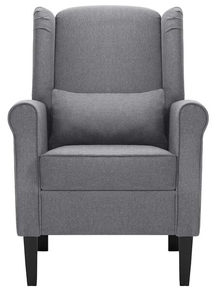 Křeslo tmavě šedé textil 248616