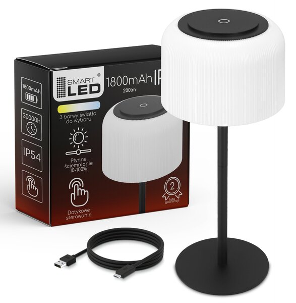 LED stolní lampa s dotykovým ovládáním, stmívatelná, 2 W, teplá bílá, IP54