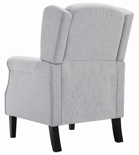 Křeslo světle šedé textil 248615