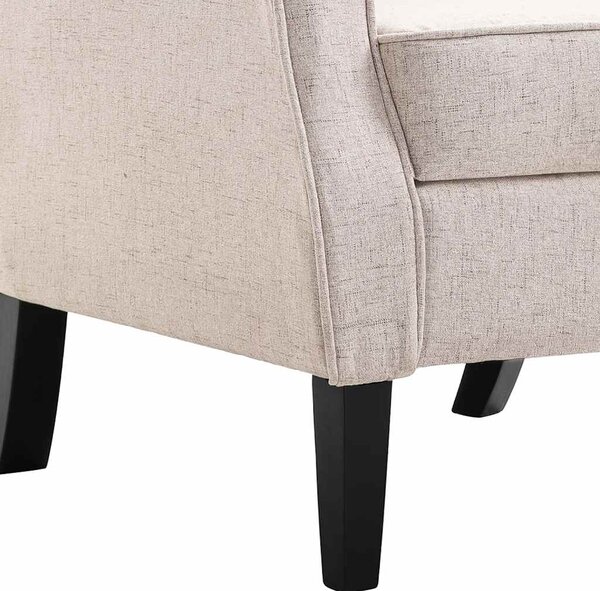 Křeslo béžové textil 248614