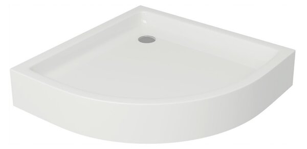 Cersanit Basic+Tak, čtvrtkruhový sprchový kout 90x90x185 cm + sprchová vanička 90x16cm, bílá, S601-118