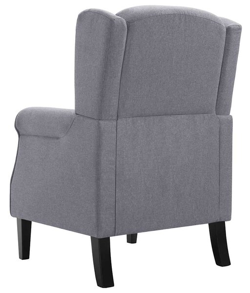 Křeslo tmavě šedé textil 248616