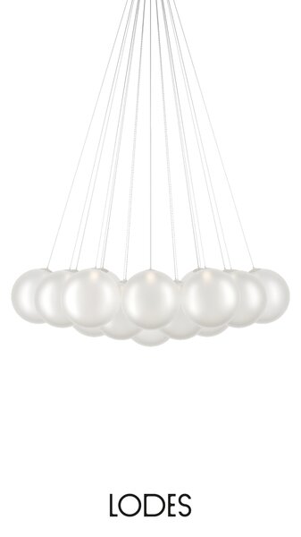 Lodes Designové závěsné LED svítidlo RANDOM CLOUD, 19x ø28cm, š. 140 cm, CRI90 Barva: Kouřová, Teplota světla: 2700K - teplá bílá