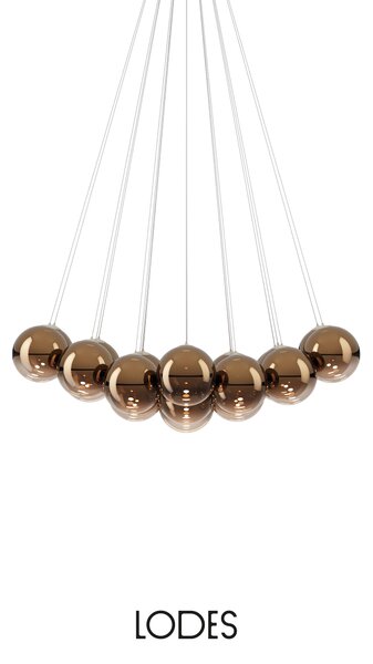 Lodes Designové závěsné LED svítidlo RANDOM CLOUD, 23x ø23cm, š. 141 cm, CRI90 Barva: Transparentní, Teplota světla: 2700K - teplá bílá