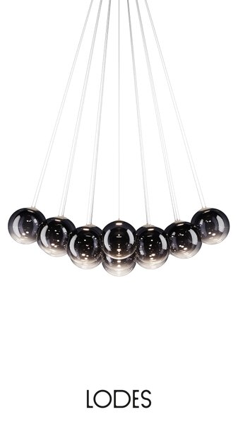 Lodes Designové závěsné LED svítidlo RANDOM CLOUD, 23x ø23cm, š. 141 cm, CRI90 Barva: Transparentní, Teplota světla: 2700K - teplá bílá