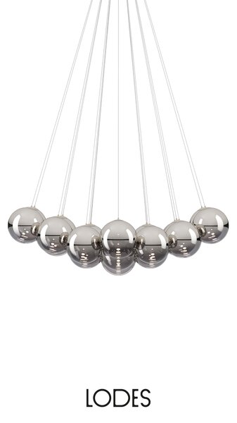 Lodes Designové závěsné LED svítidlo RANDOM CLOUD, 23x ø23cm, š. 141 cm, CRI90 Barva: Transparentní, Teplota světla: 2700K - teplá bílá
