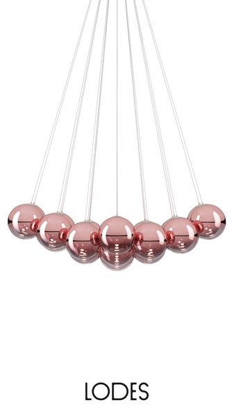 Lodes Designové závěsné LED svítidlo RANDOM CLOUD, 23x ø23cm, š. 141 cm, CRI90 Barva: Transparentní, Teplota světla: 2700K - teplá bílá