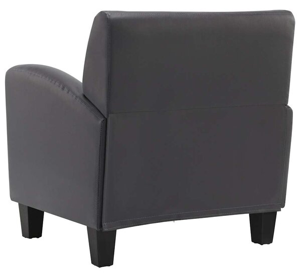 Křeslo šedé umělá kůže 248619