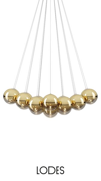 Lodes Designové závěsné LED svítidlo RANDOM CLOUD, 23x ø23cm, š. 141 cm, CRI90 Barva: Transparentní, Teplota světla: 2700K - teplá bílá