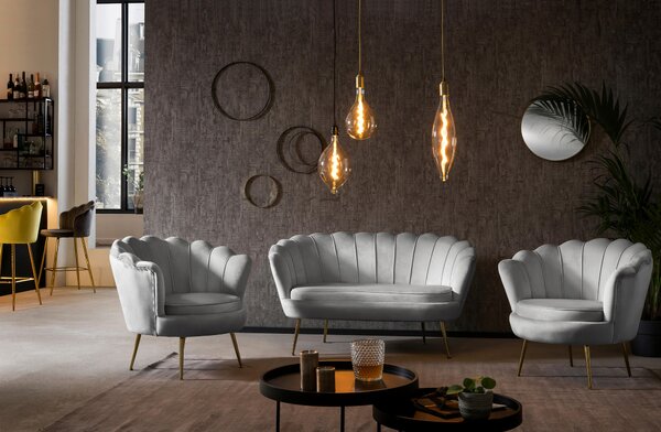 DVOUMÍSTNÁ POHOVKA, textil, světle šedá Livetastic - Pohovky, Online Only