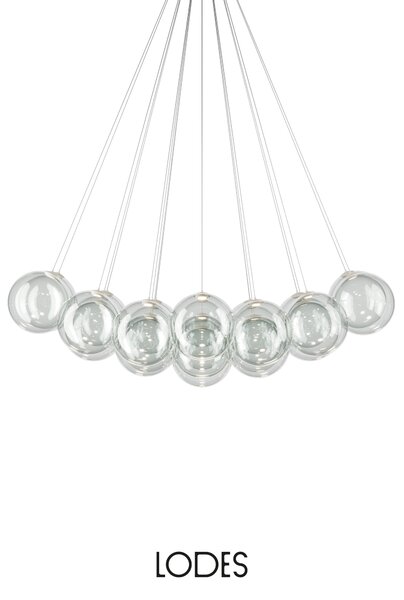 Lodes Designové závěsné LED svítidlo RANDOM CLOUD, 23x ø28cm, š. 172 cm, CRI90 Barva: Sněhově bílá, Teplota světla: 3000K - teplá bílá