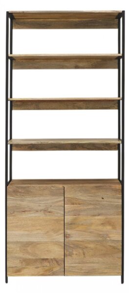 Knihovna 90x213x35 Gita z masivu mango