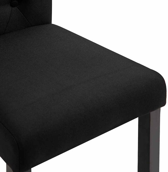 Jídelní židle 2 ks černé textil 248991