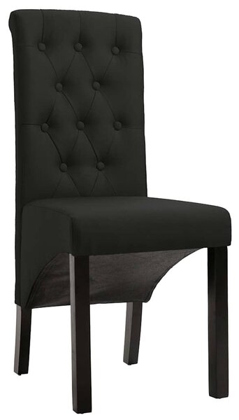 Jídelní židle 2 ks černé textil 248991