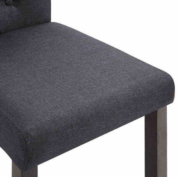 Jídelní židle 2 ks tmavě šedé textil 248986