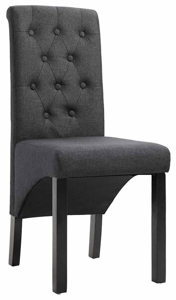 Jídelní židle 2 ks tmavě šedé textil 248986
