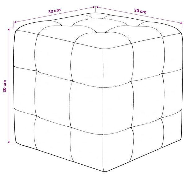 Taburety 2 ks bílé 30 x 30 x 30 umělá kůže 278389
