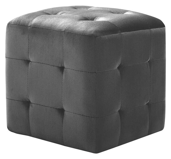 Noční stolky 2 ks černé 30 x 30 x 30 cm sametová látka 249018