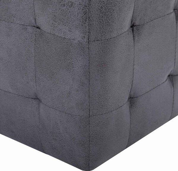 Noční stolky 2 ks šedé 30 x 30 x 30 cm umělá broušená kůže 249015