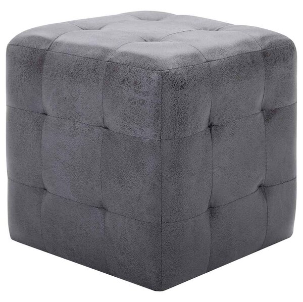 Noční stolky 2 ks šedé 30 x 30 x 30 cm umělá broušená kůže 249015
