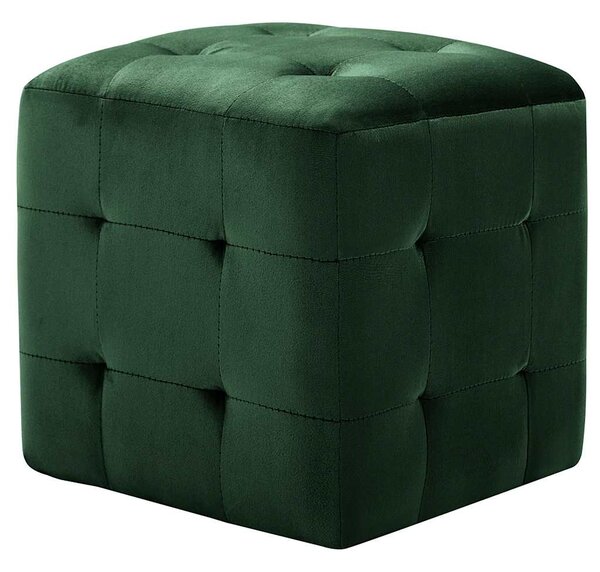 Noční stolky 2 ks zelené 30 x 30 x 30 cm sametová látka 249019